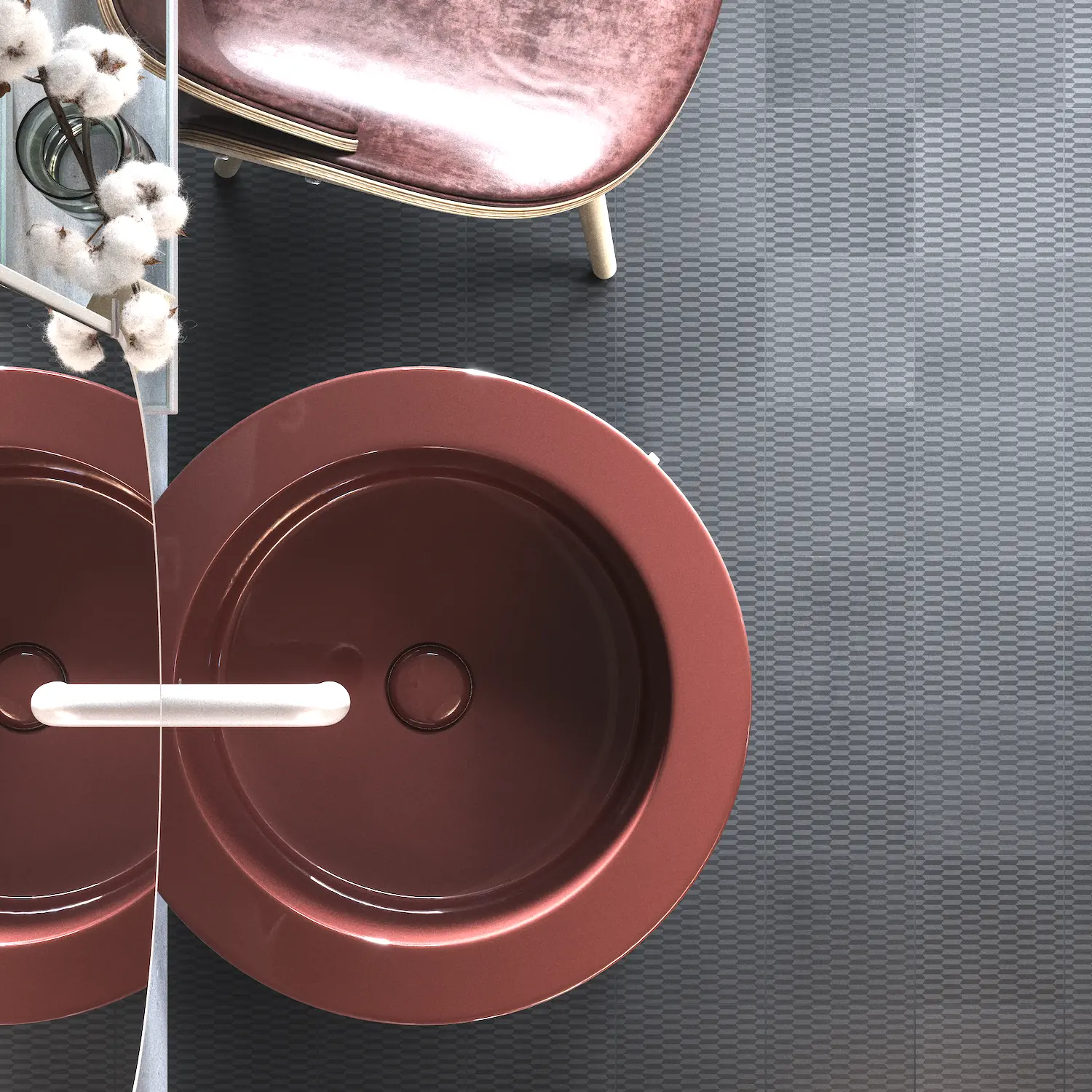 Authentisches Material Design-Bodenbelag aus authentischem Material mit organischer Textur und natürlichem Betoneffekt